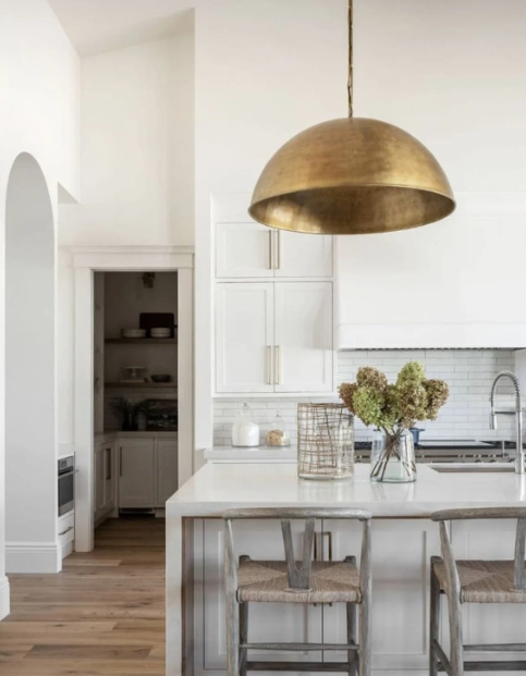 Brass Dome Pendant Light - Elegant Moroccan Design