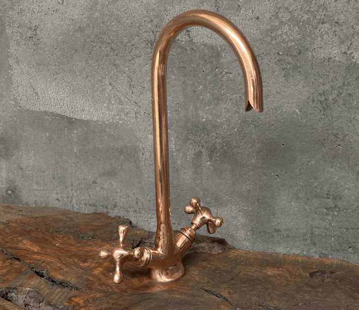 Copper Gooseneck Faucet for Bathroom Sink / BATHROOM FAUCETS