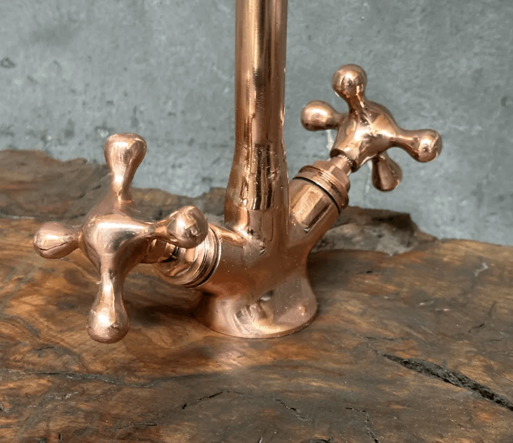 Copper Gooseneck Faucet for Bathroom Sink / BATHROOM FAUCETS