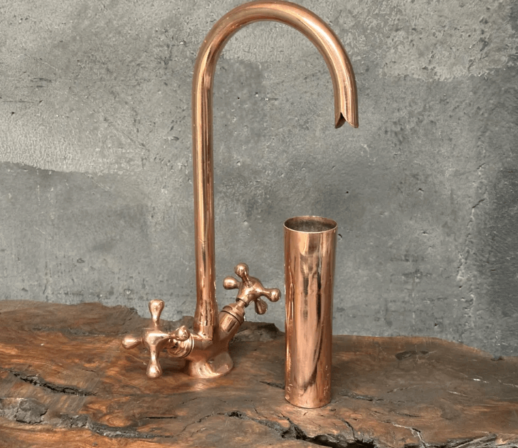 Copper Gooseneck Faucet for Bathroom Sink / BATHROOM FAUCETS