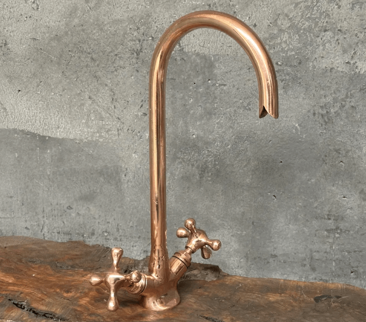 Copper Gooseneck Faucet for Bathroom Sink / BATHROOM FAUCETS