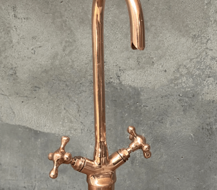 Copper Gooseneck Faucet for Bathroom Sink / BATHROOM FAUCETS