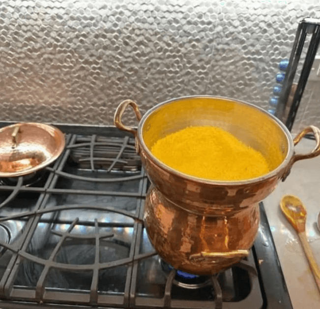 Moroccan Steamer Pot Cookware Couscoussier, Moroccan couscous group,Couscoussier Veggie 2 Tier copper / hammered
