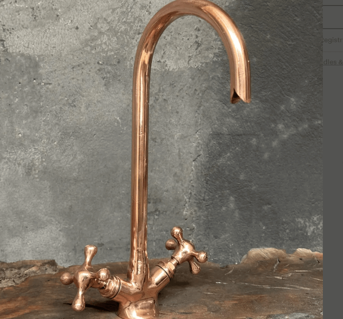 Copper Gooseneck Faucet for Bathroom Sink / BATHROOM FAUCETS