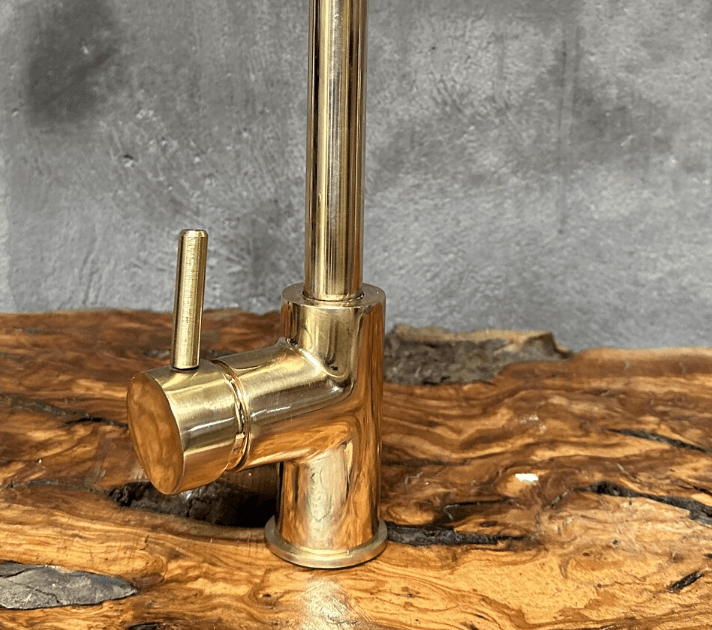 Unlacquered Brass Sink Faucet - Stylish and Durable | Copper Quality / BATHROOM FAUCETS,Brass Sink Faucet,Kitchen Hardware,Single Handle Mixer,Unlacquered Brass,Wet Bar Faucet