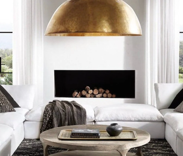 Brass Dome Pendant Light - Elegant Moroccan Design