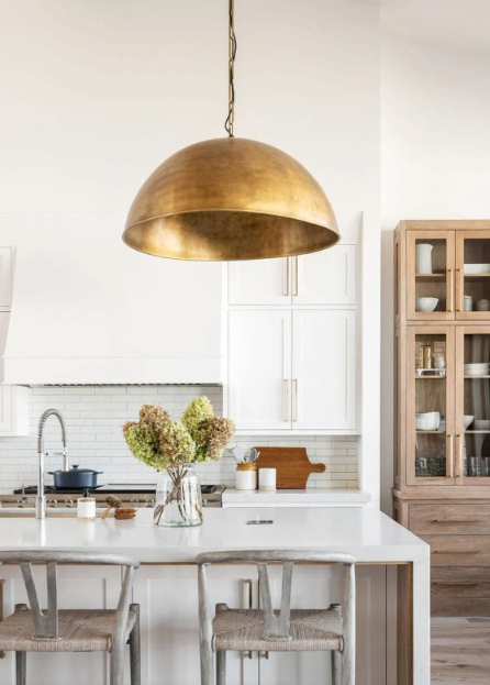 Brass Dome Pendant Light - Elegant Moroccan Design