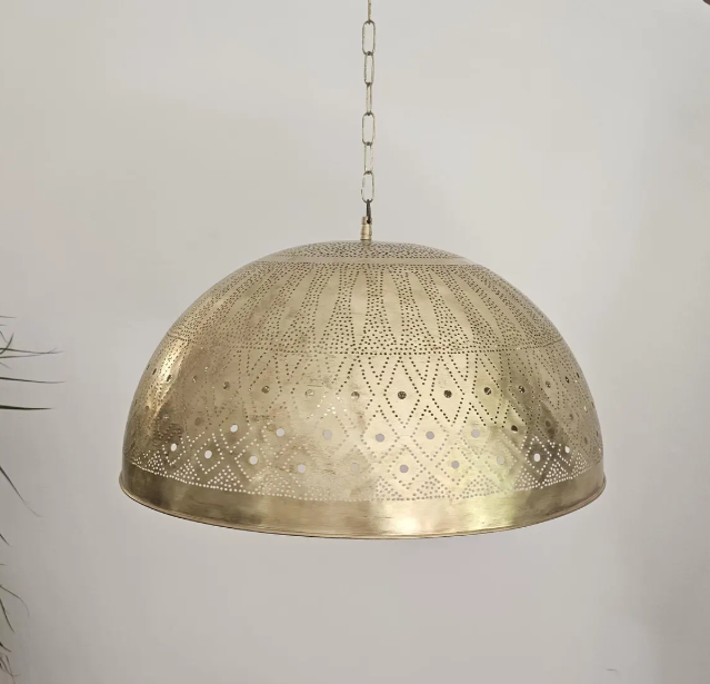 Hammered dome lamp , kitchen island, brass dining lampshade, handmade brass lamp ,Green Patina Dome Pendant Light