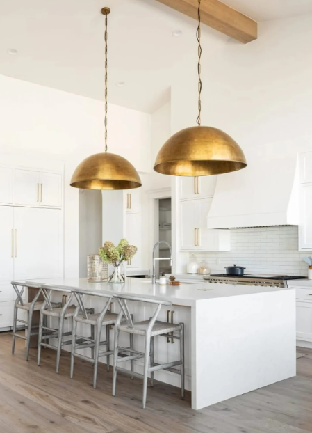 Brass Dome Pendant Light - Elegant Moroccan Design