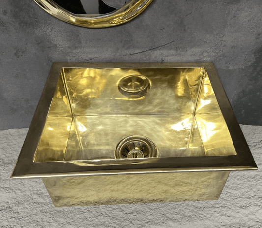 Unlacquered Brass Undermount Kitchen Sink - Premium Quality