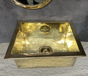 unlacquered brass undermount kitchen sink, island brass kitchen sink in various sizes