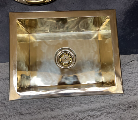 unlacquered brass undermount kitchen sink, island brass kitchen sink in various sizes