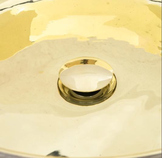 unlacquered brass countertop basin sink, bathroom round vessel sink