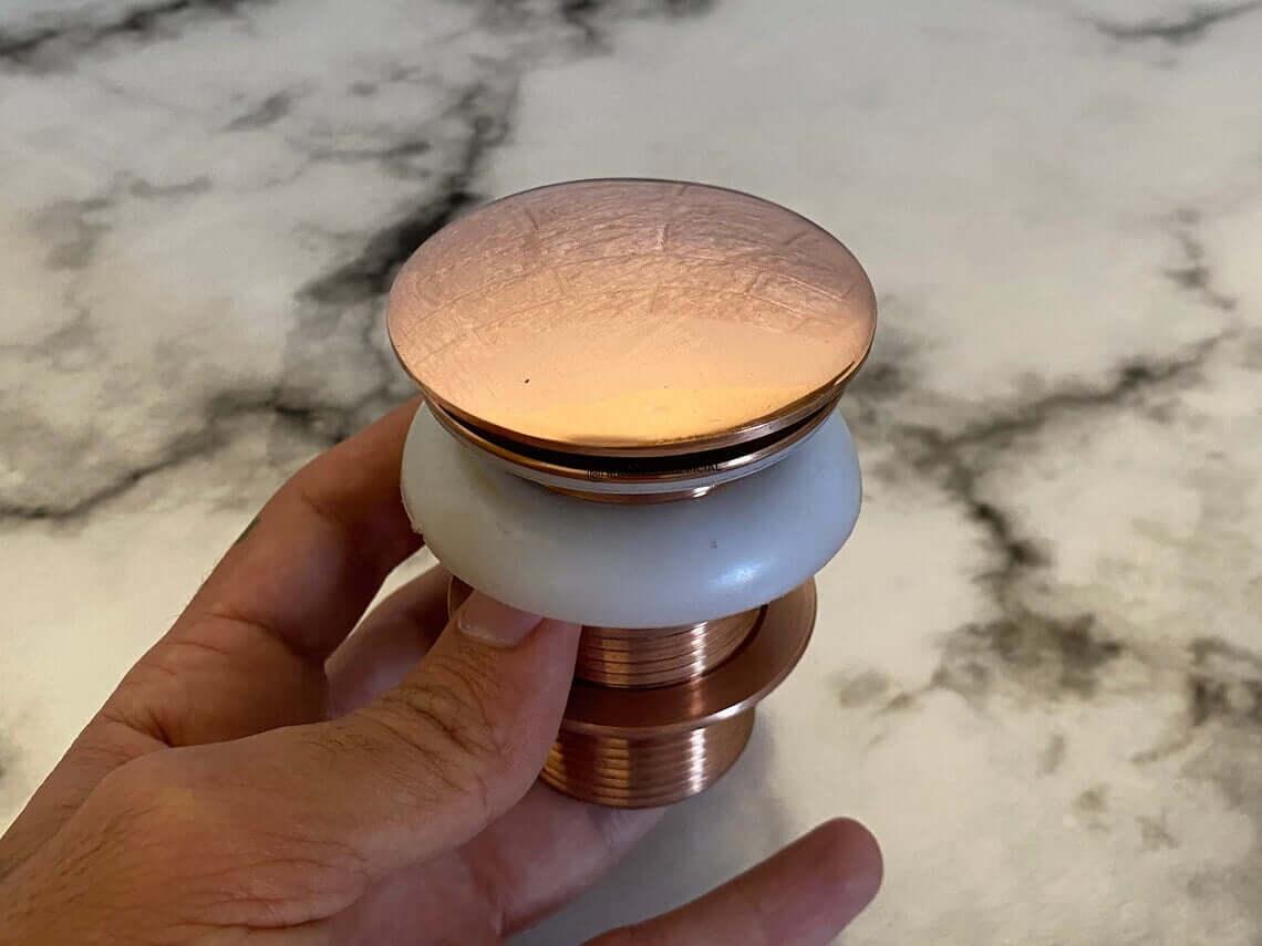 Copper Finish sink Drain, Pop Up Drain Bathroom Sink Drain Stopper Vessel Sink Drain Detachable Basket Stopper / COPPER ACCESSORIES