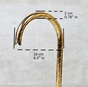Unlacquered Solid Brass bathroom Faucet, Brass Bathroom Faucet, Unlacquered Brass Gooseneck Bathroom Faucet