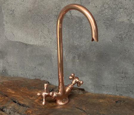 copper bathroom faucet ,copper gooseneck faucet for sink