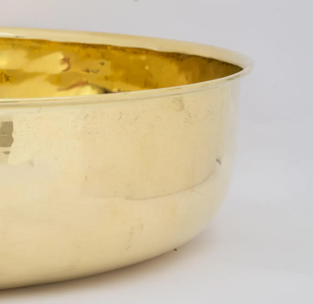 unlacquered brass countertop basin sink, bathroom round vessel sink