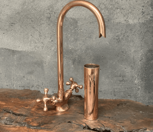 Copper Gooseneck Faucet for Bathroom Sink / BATHROOM FAUCETS