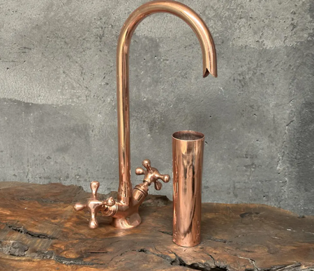 copper bathroom faucet ,copper gooseneck faucet for sink