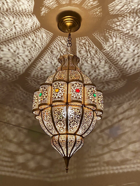 Luxury handmade Moroccan pendant lampshade, Moroccan pendant chandelier, ceiling light, new home lighting decor
