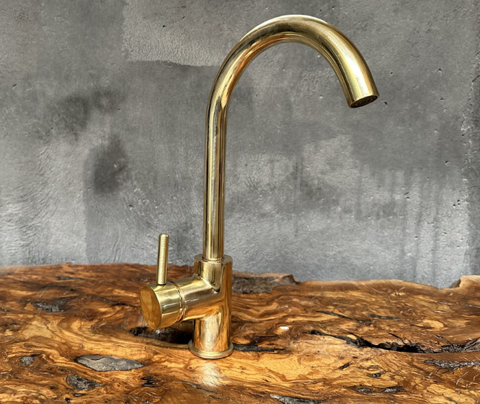 unlacquered brass sink faucet, single handle mixer faucet, wet bar brass sink faucet