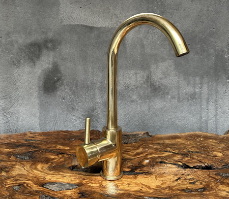 unlacquered brass sink faucet, single handle mixer faucet, wet bar brass sink faucet
