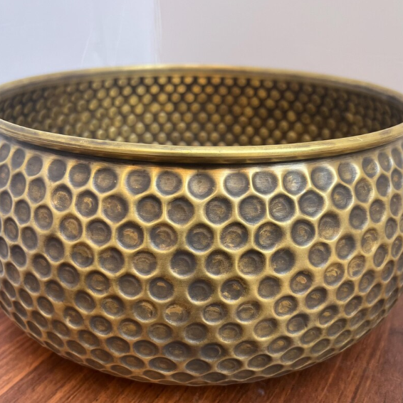 14"x6" inch Modern Custom Made Brushed Brass bathroom sink, Vessel Copper Sink, Copper Drain Included