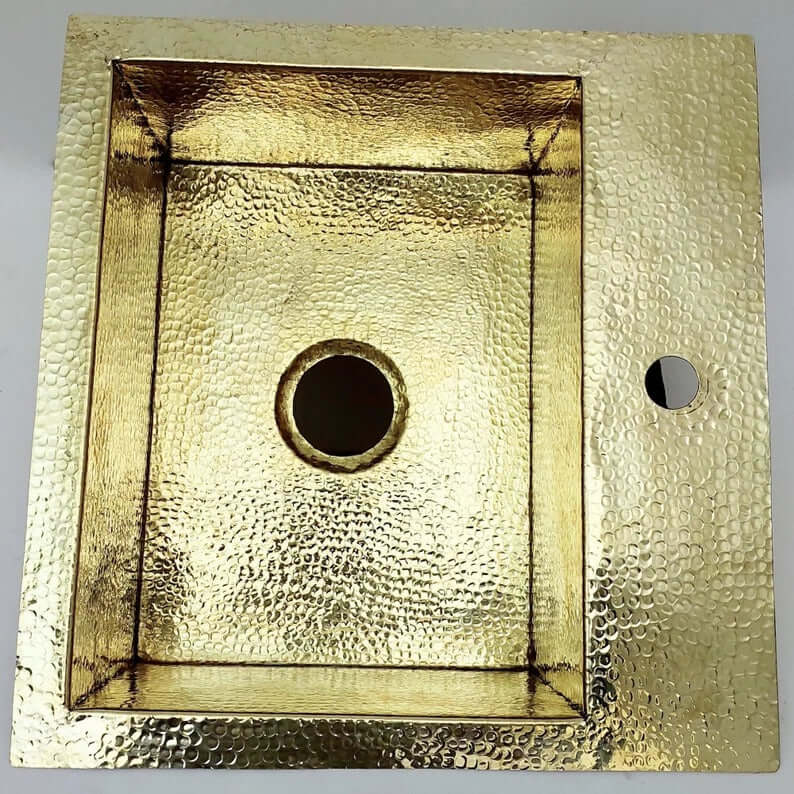 hammered solid brass sink