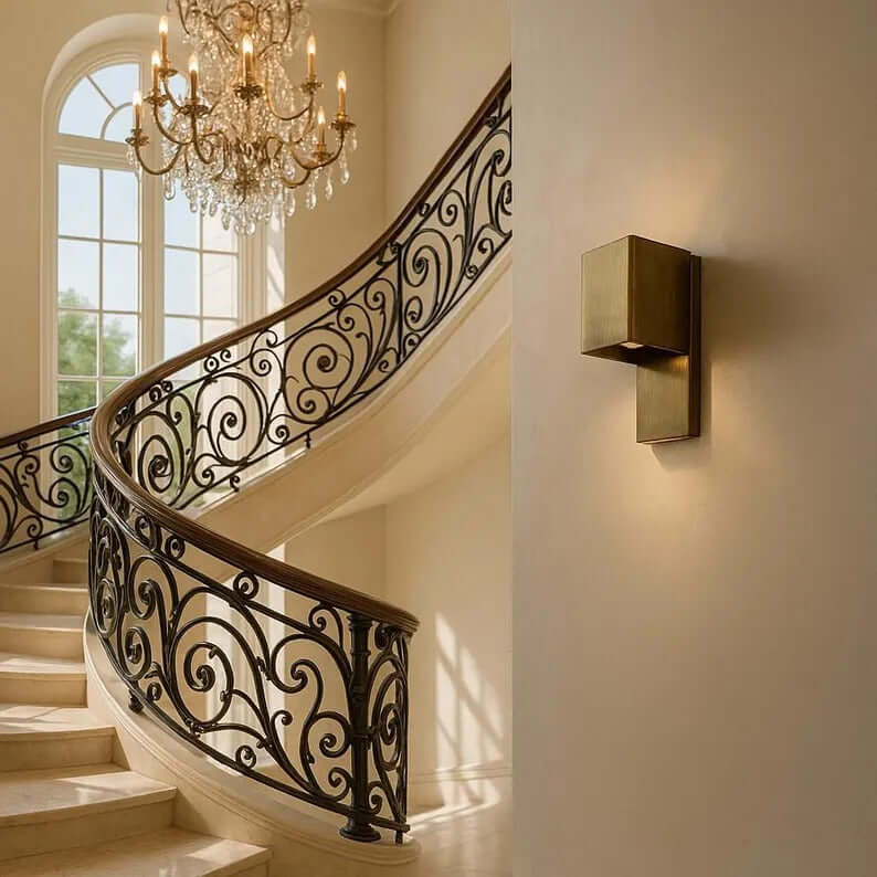 modern brass wall sconce