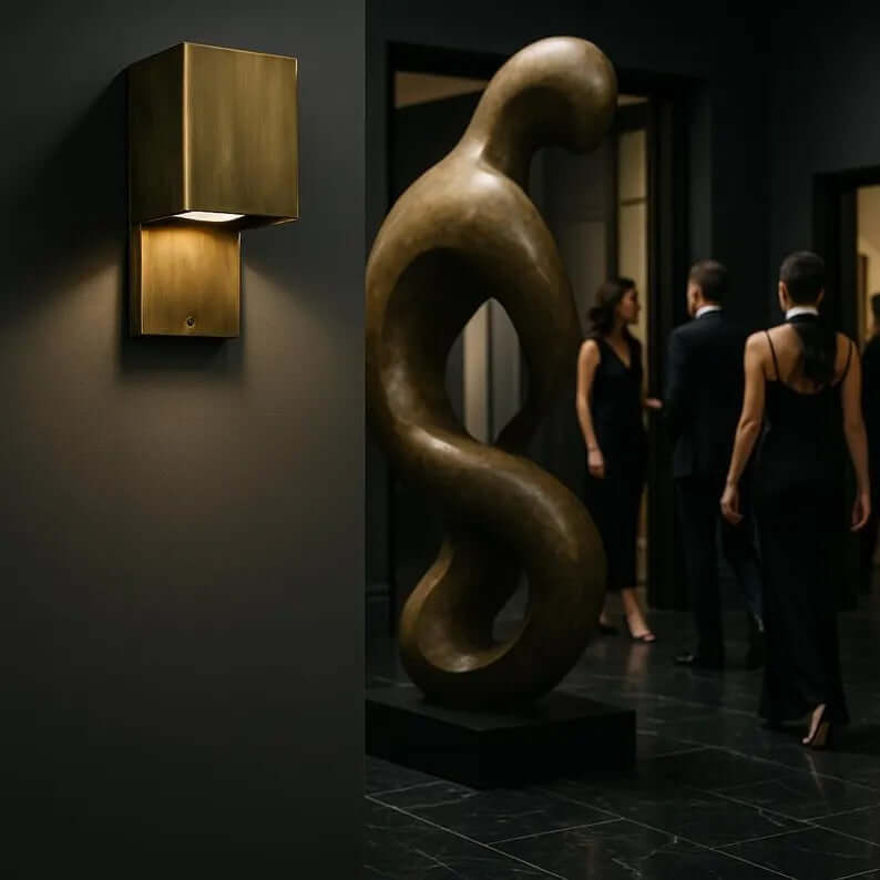modern brass wall sconce
