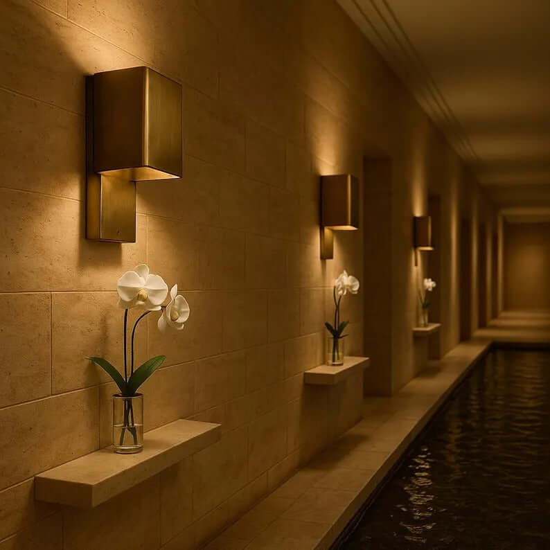 modern brass wall sconce
