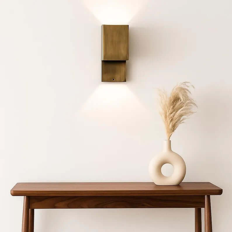 modern brass wall sconce