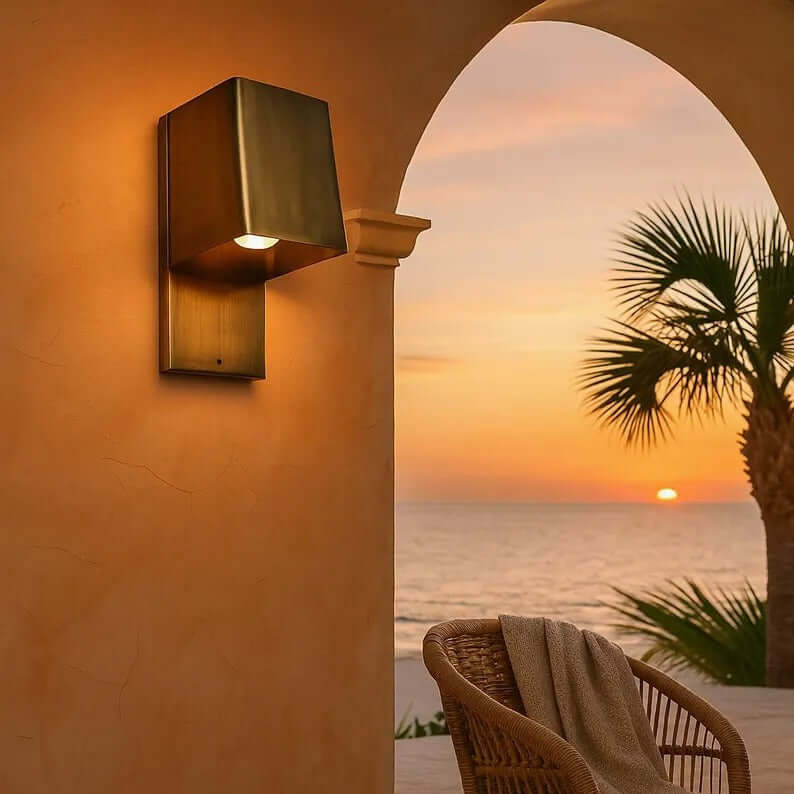 modern brass wall sconce