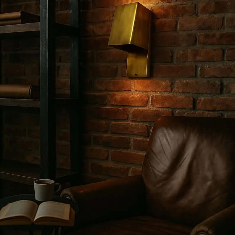 modern brass wall sconce
