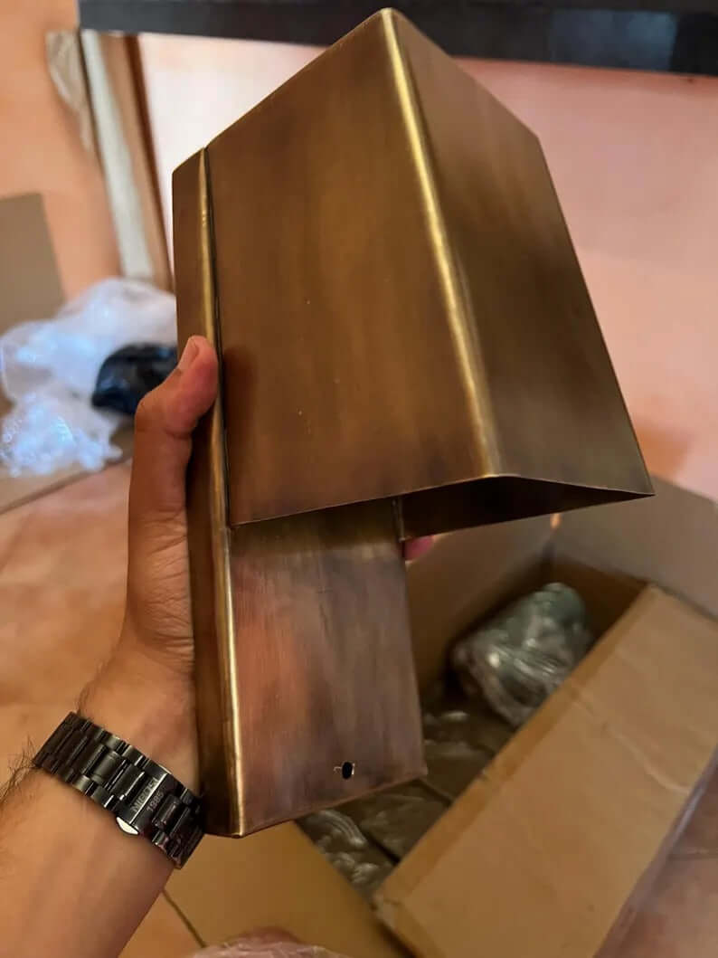 modern brass wall sconce