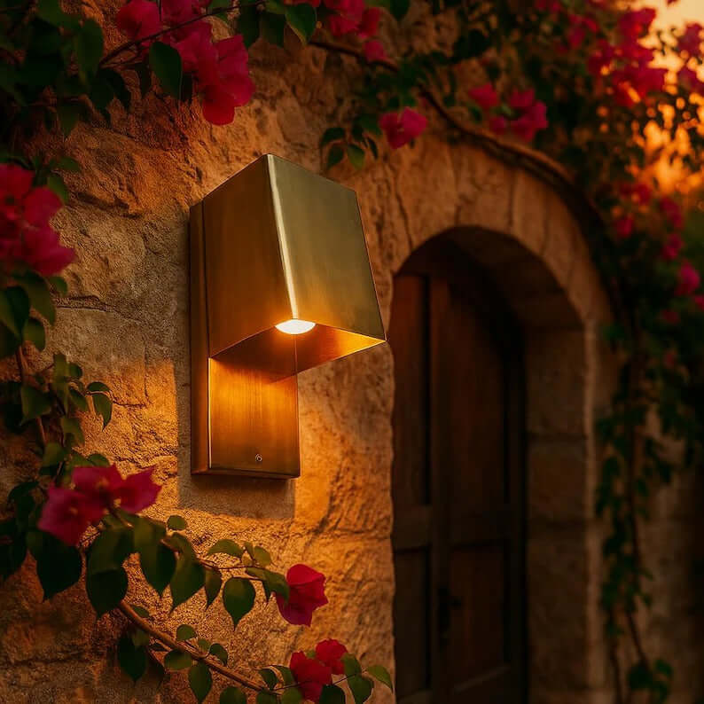 handmade brass wall sconce