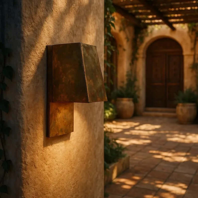 handmade brass wall sconce