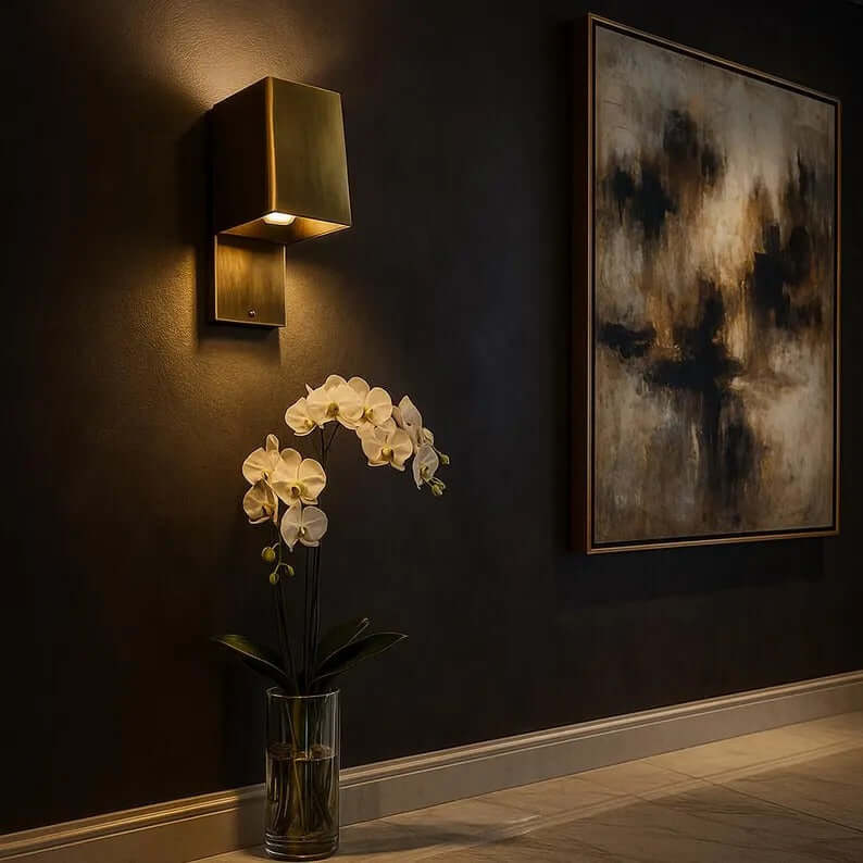 handmade brass wall sconce