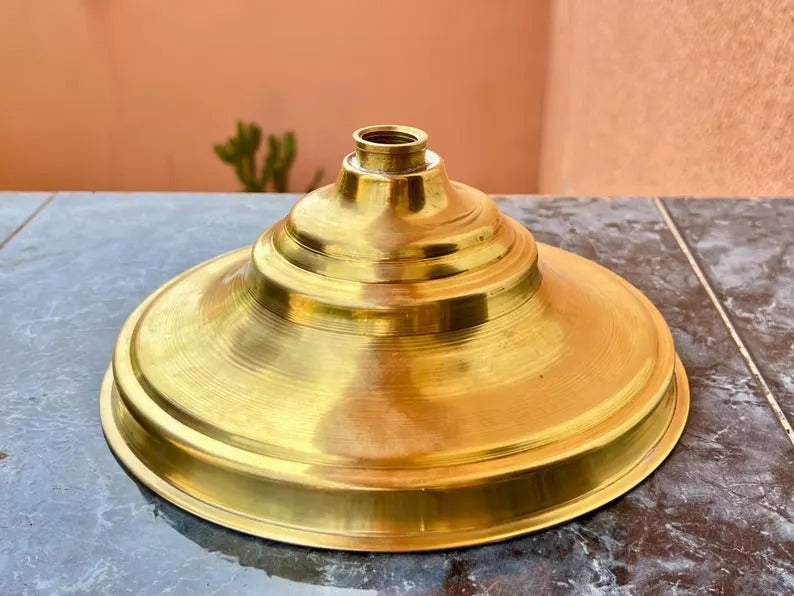 Unlacquered Brass Showerhead, Solid Brass Rainfall Showerhead, Round Outdoor Showerhead, Rustic Garden or Bathroom Fixture