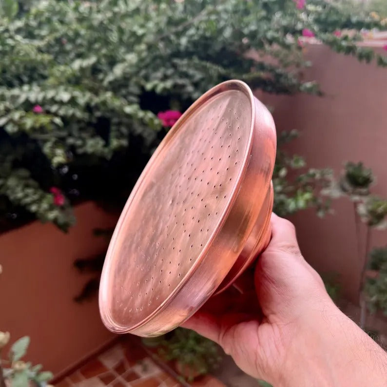Unlacquered Copper Shower head, Outdoor Shower Head, Rainfall Shower, Antique Copper Shower Head