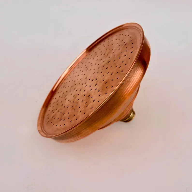 Unlacquered Copper Shower head, Outdoor Shower Head, Rainfall Shower, Antique Copper Shower Head
