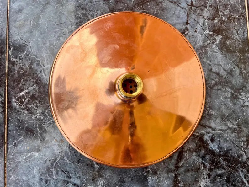 Unlacquered Copper Shower Head, Rainfall Shower Head, Solid Outdoor Showerhead, Round Copper Rain Shower Head