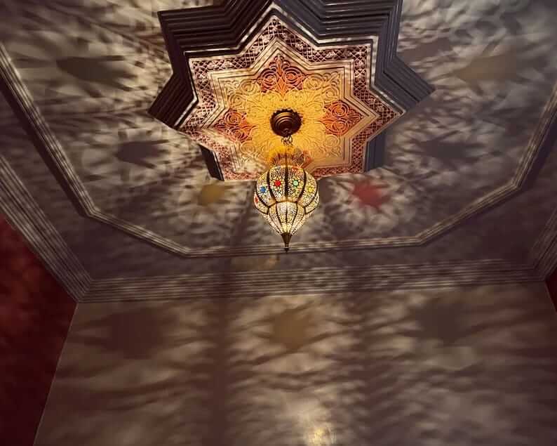 Colorful Handmade Pendant Light - Moroccan Copper Brass and Glass lampshade - hanging pendant Moroccan Lamp, small chandelier